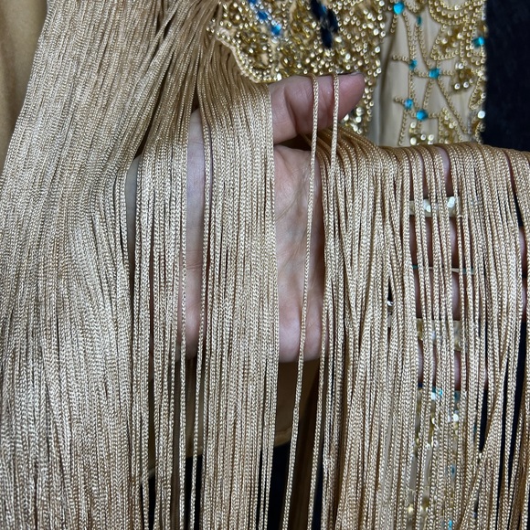 A Star Is Born Tall one shoulder Embellished Bodysuit with Fringe detail - Picture 1 of 5